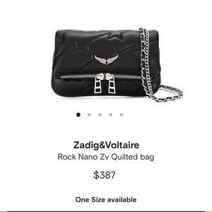 Zadig & Voltaire lambskin quilted Rock Nano bag.